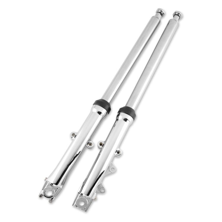 V-Twin Mfg. Single Disc Wide Glide Style Fork Legs For Harley FXST / FXWG 1982-1999