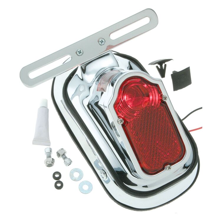 V-Twin Mfg. Complete Tombstone Taillight Kit With Adapter For Harley 1973-1998