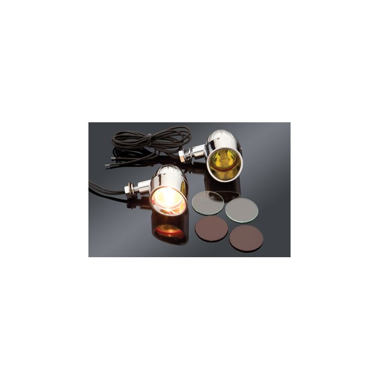 V-Twin Mfg. Grooved Bullet Lights With Turnable Visors