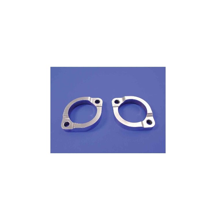V-Twin Mfg. Chrome Exhaust Flange Set For Harley 1984-2017