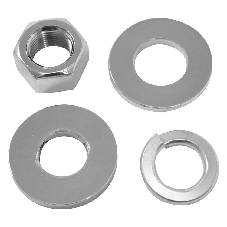 V-Twin Mfg. Chrome Rear Axle Nut Kit