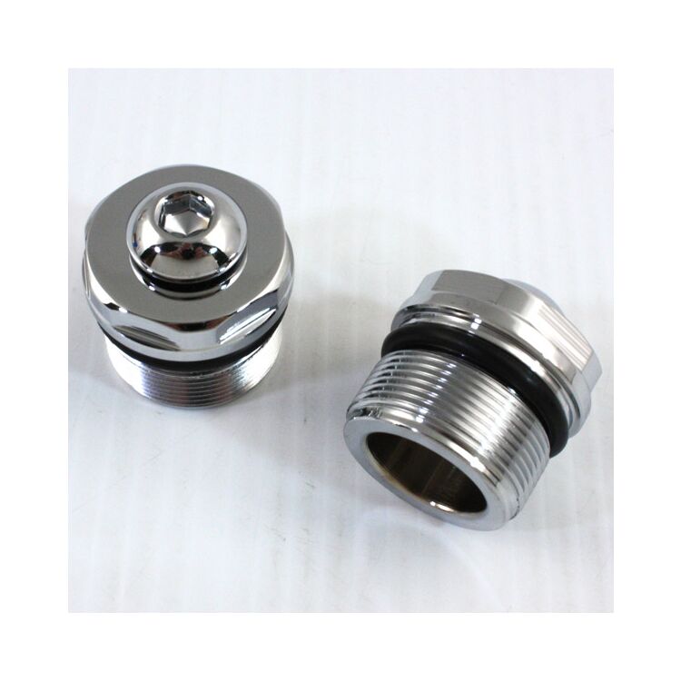 V-Twin Mfg. E-Z Fill Fork Tube Top Plugs For Harley 1988-2022