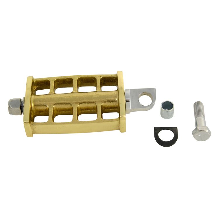 V-Twin Mfg. Heavy-Duty Brass Skeleton-Style Kick Pedal