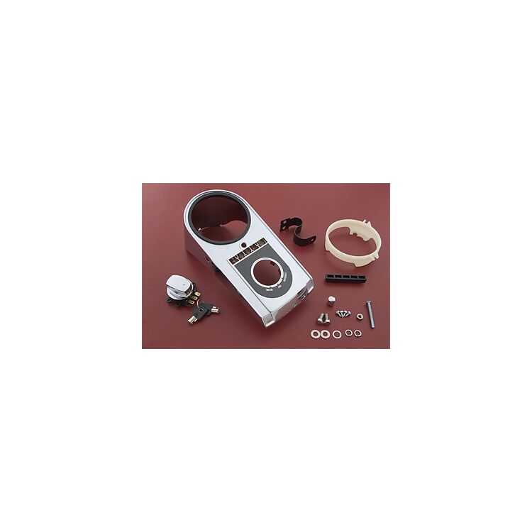 V-Twin Mfg. Chrome Dash Kit For Harley Softail 1996-1999