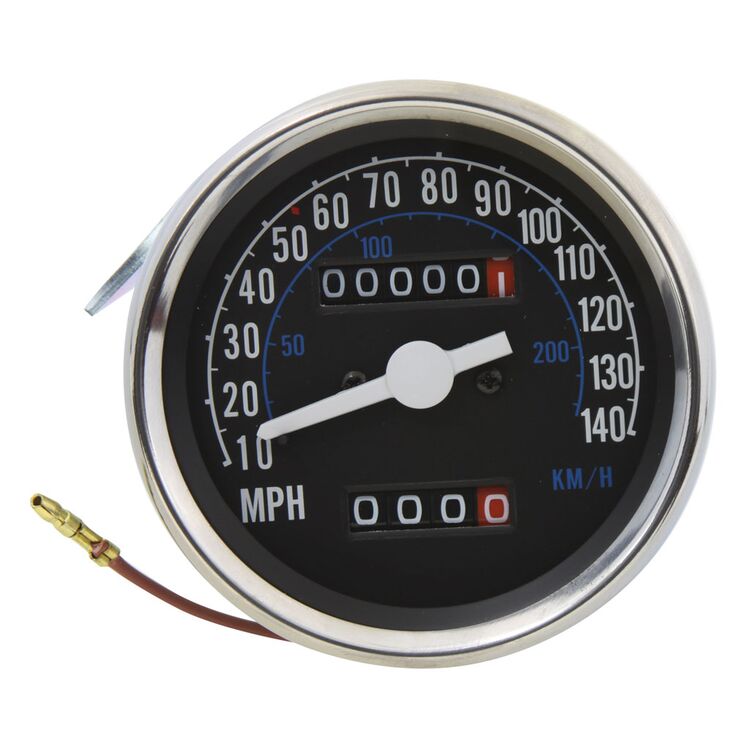 V-Twin Mfg. 140 MPH Speedometer For Harley FX / XL 1973-1983