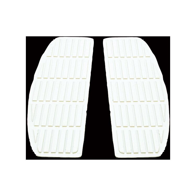 V-Twin Mfg. White Floorboard Mats For Harley FL 1966-1990
