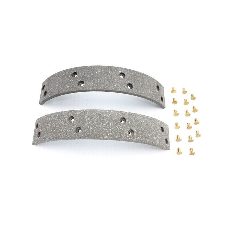 V-Twin Mfg. Rear Brake Shoe Lining With Rivets For Harley FL 1958-1962