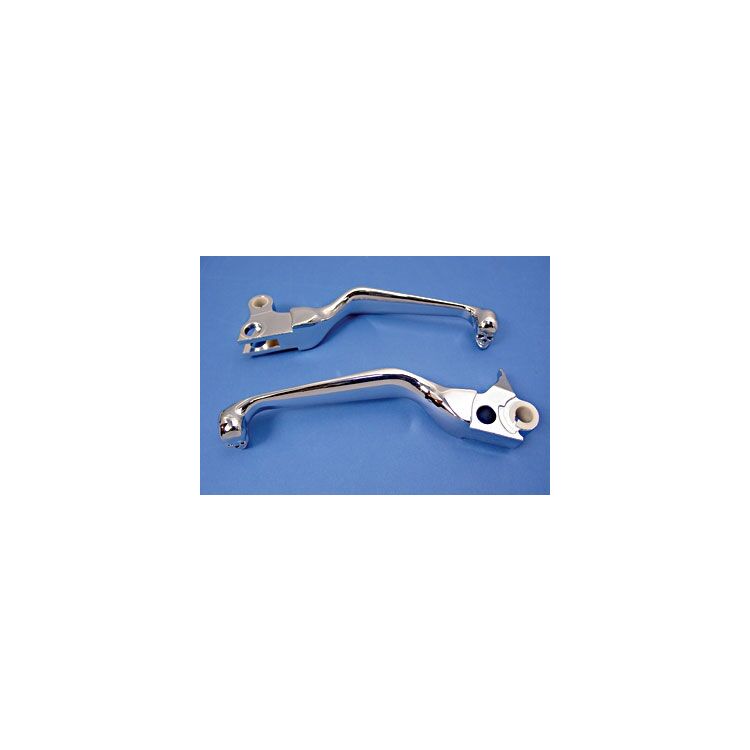 V-Twin Mfg. Skull Lever Set For Harley 1996-2007