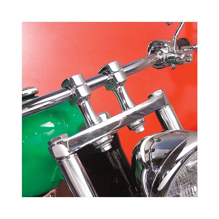 V-Twin Mfg. 3" Steel Chrome Risers