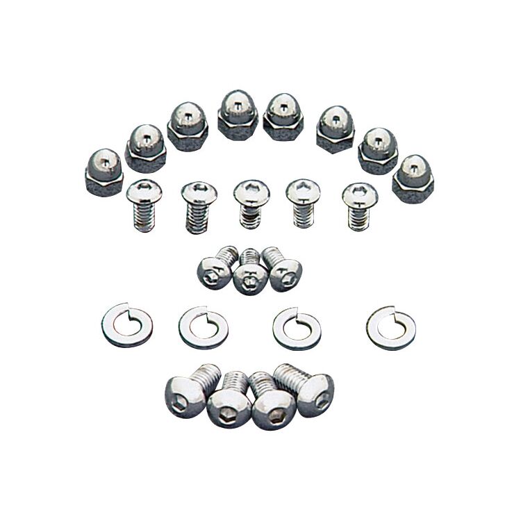 V-Twin Mfg. Chrome Allen Head Fender Screw Kit For Harley FX XL 1973-1994
