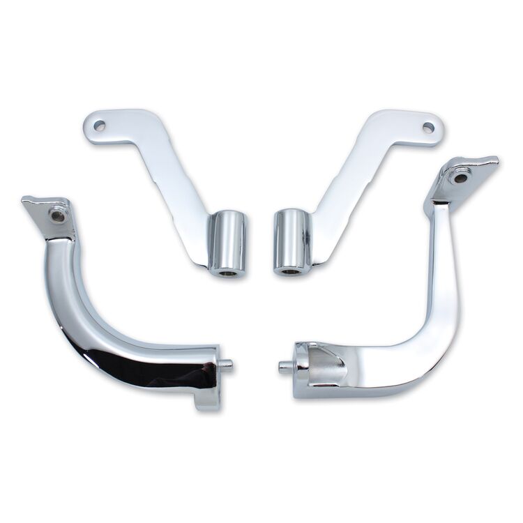 V-Twin Mfg. Chrome Stock Length Floorboard Mounting Kit For Harley Touring 2009-2016