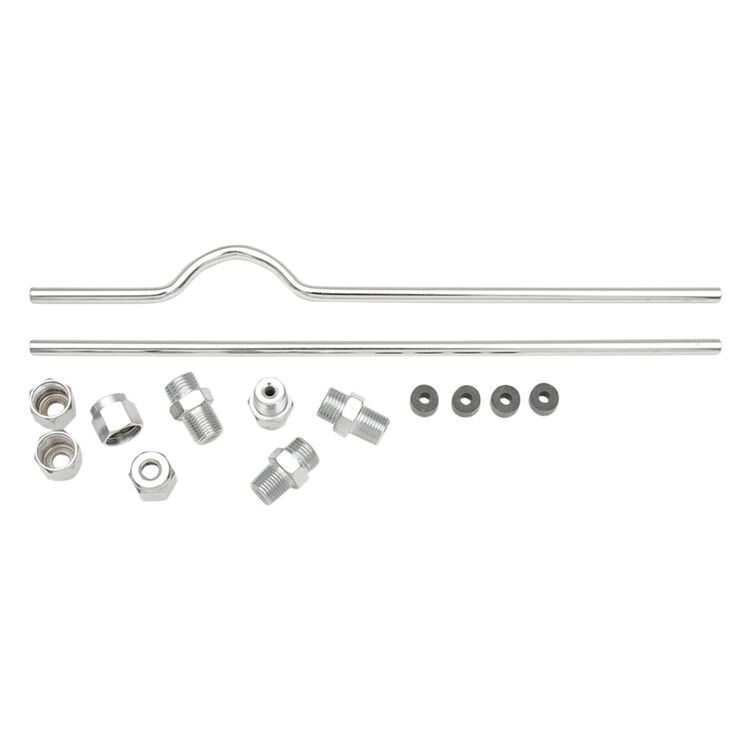 V-Twin Mfg. Chrome Rocker Oil Lines For Harley Sportster 1957-1970