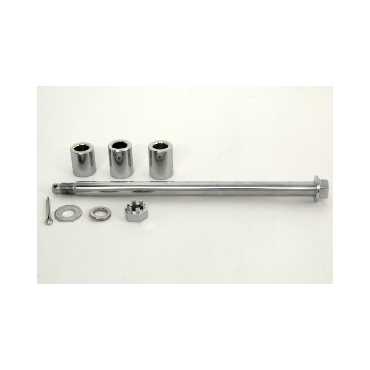 V-Twin Mfg. Chrome Rear Axle Kit For Harley FXD 2000-2005