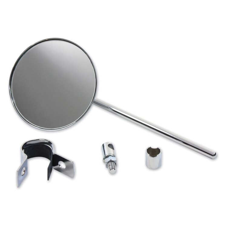 V-Twin Mfg. Replica Round Mirror with Round Stem