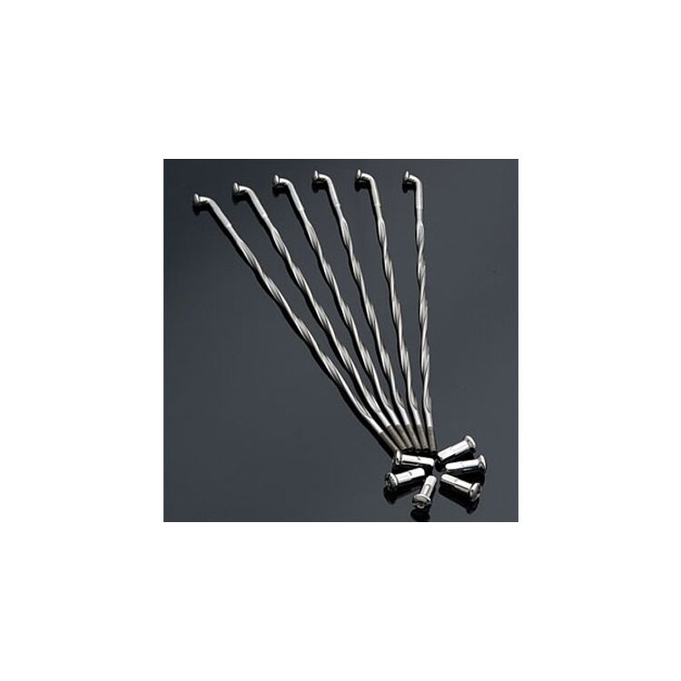 V-Twin Mfg. Twisted Chrome Spokes For 21" Wheel