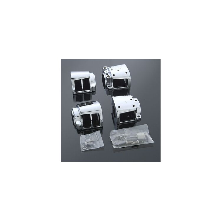 V-Twin Mfg. Chrome Switch Housing Set For Harley 1982-1995