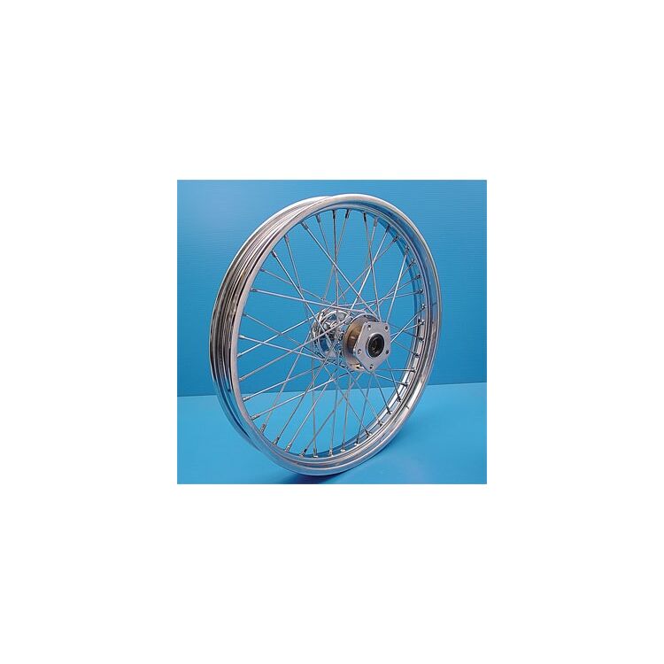 V-Twin Mfg. 40 Spoke Chrome Front Wheel For Harley FXDWG / FXST / FXWG 1984-1995
