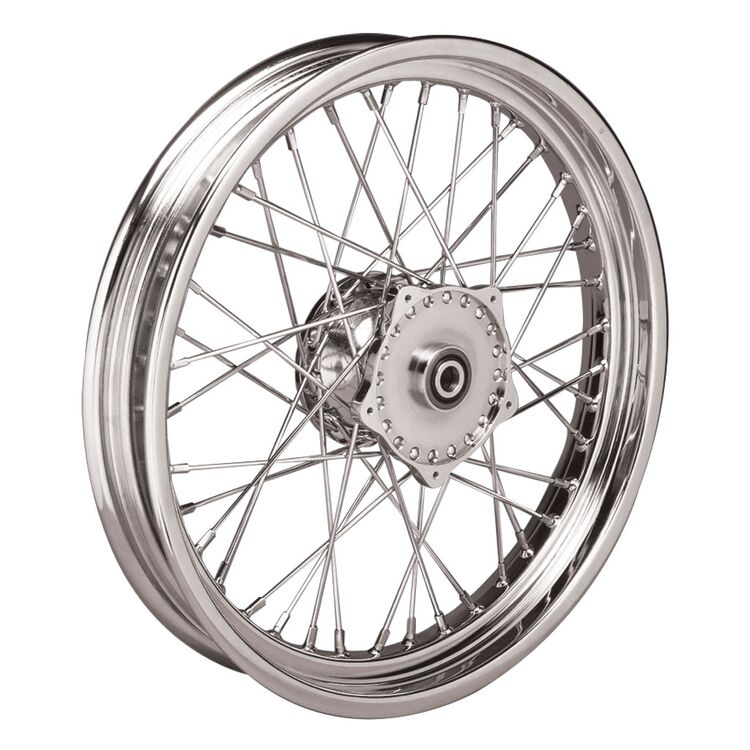V-Twin Mfg. 40 Spoke Chrome Front Wheel For Harley FX XL 1974-1977