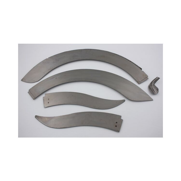 V-Twin Mfg. Rigid Rear Fender 4 Piece Side Skirt Set For Harley 1936-1954