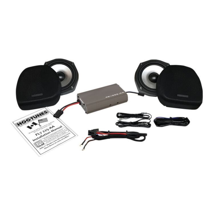 Hogtunes 7" Lower Fairing Woofer Kit with 225 Watt Amp For Harley Touring 2005-2013