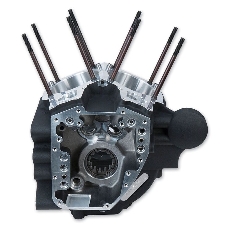 S&S Cycle Wrinkle Black Stock Bore Crankcase For Harley Dyna 2006-2017