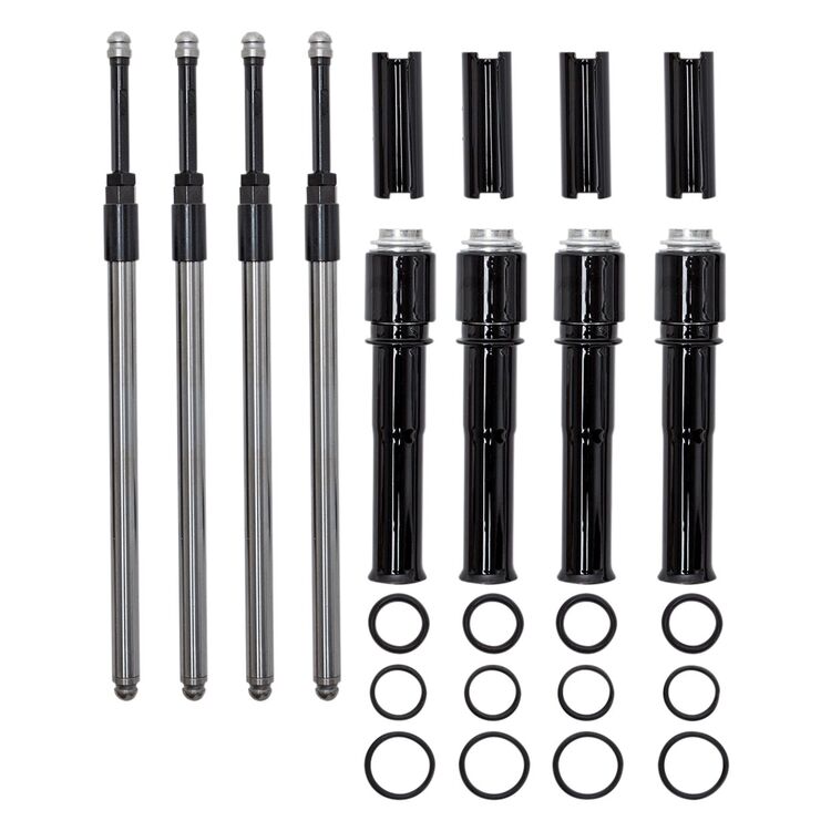 S&S Cycle Quickee Pushrods Kit With Gloss Black Covers For Harley M8 2017-2026