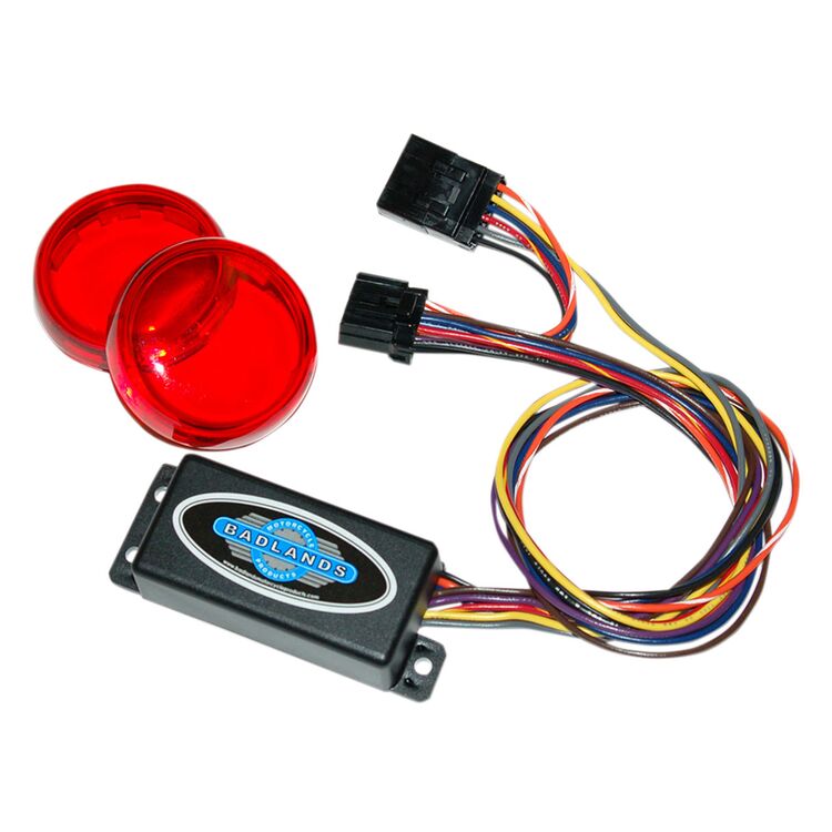 Badlands Plug-In Illuminator With Red Lenses For Harley Sportster 2004-2013