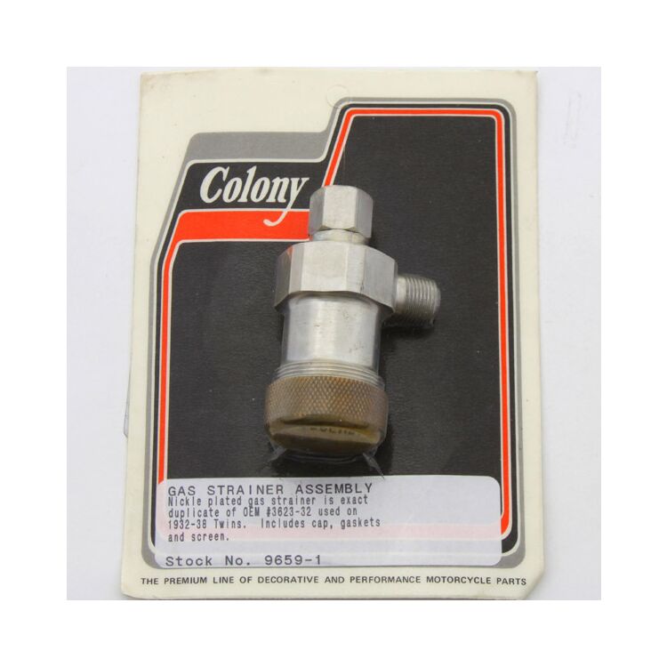 Colony Gas Strainer Assembly For Harley 1932-1938