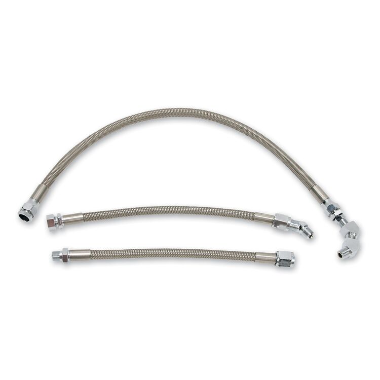 Drag Specialties Stainless Steel Braided Oil Line Kit For Harley Sportster 1994-2003