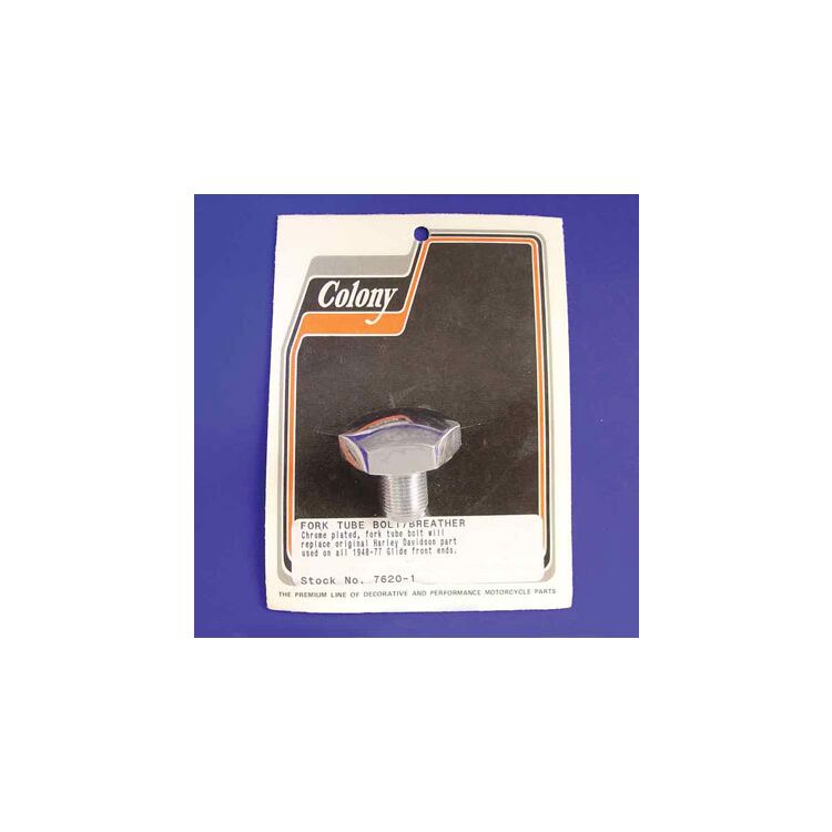 Colony Fork Tube Cap For Harley FL / FLH Without Shroud 1949-1977