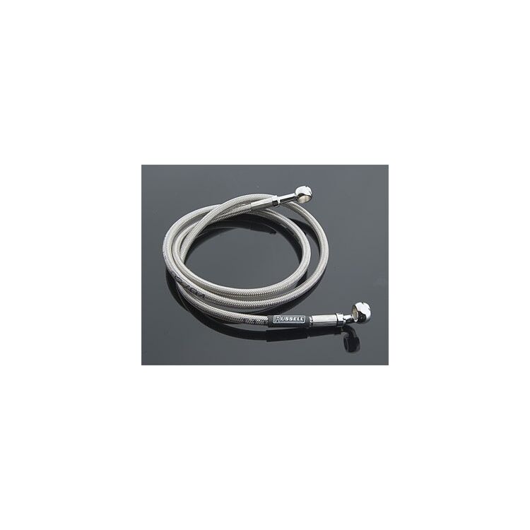 Russell Stainless Extended Front Brake Line Non-ABS For Harley Softail 2000-2015