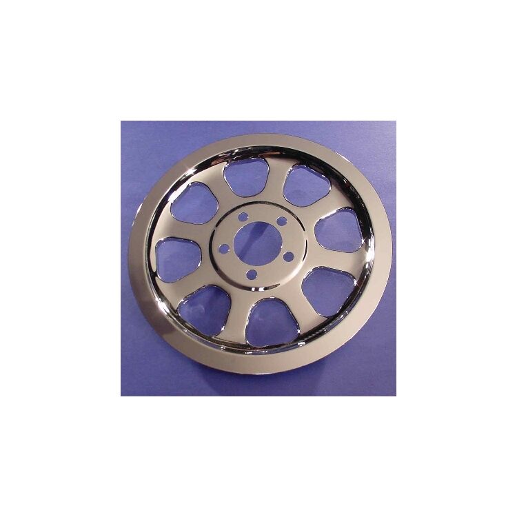 Milwaukee Twins Eight Hole Pulley Cover For Harley Softail 2000-2006