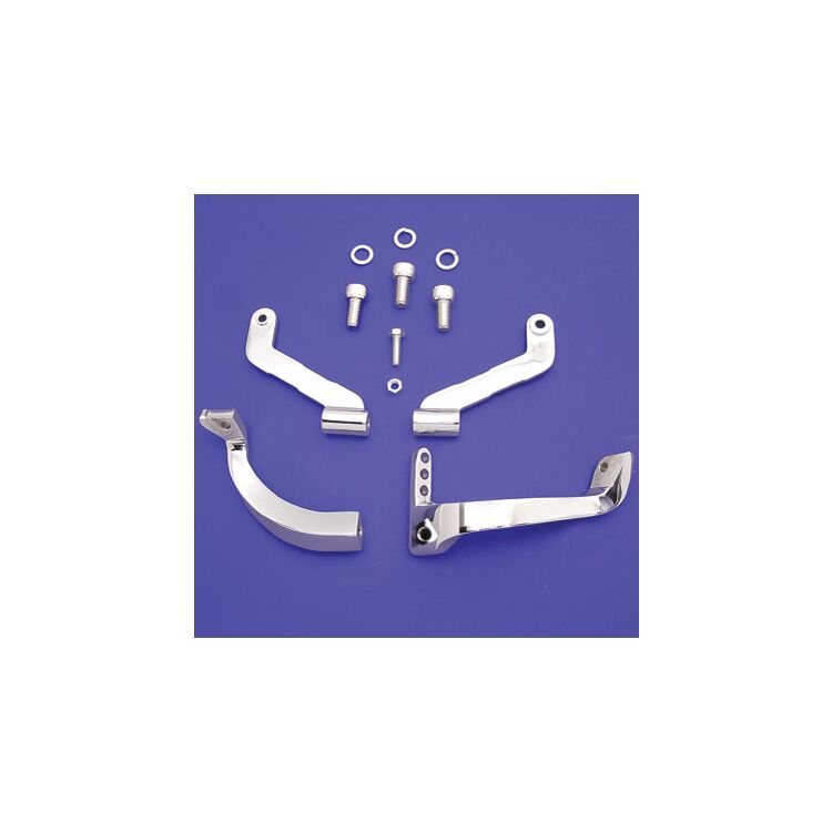 V-Twin Mfg. Stock Length Driver Floorboard Mounting Kit For Harley FL 1983-2008