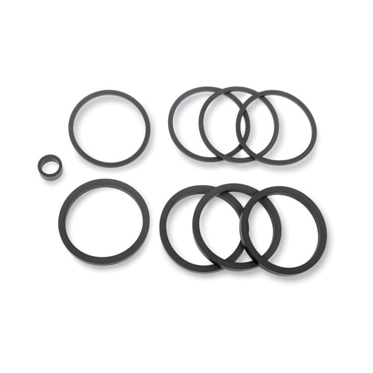 Drag Specialties Front / Rear Caliper Rebuild Seals Only Kit For Harley Softail / Dyna 2008-2017