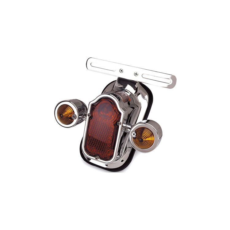 J&P Cycles Tombstone Taillight With Amber Turn Signals