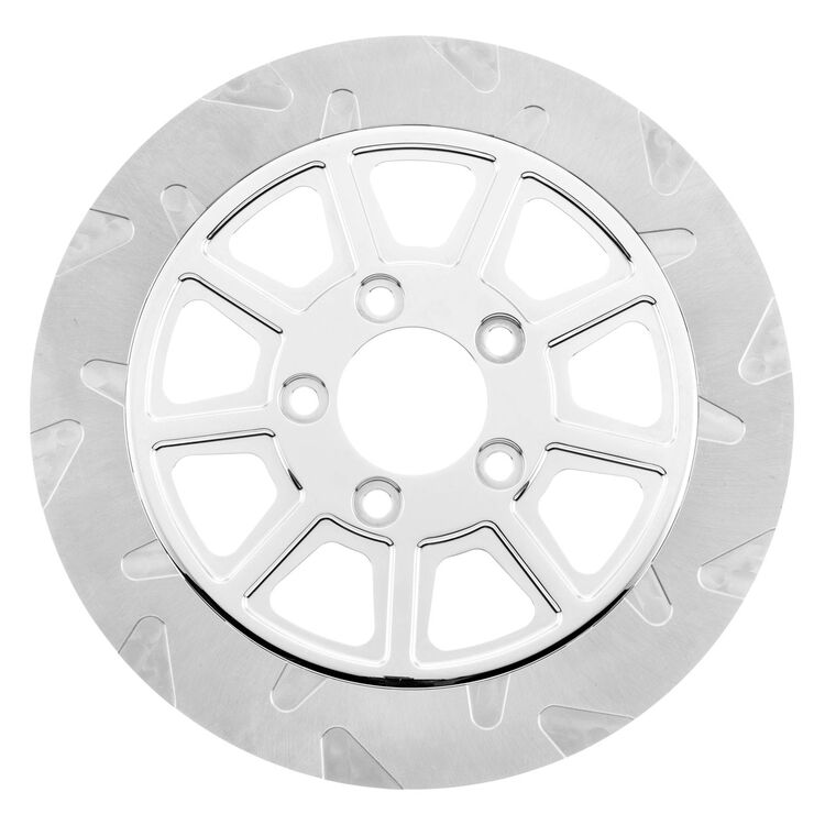 Lyndall Brakes Smooth 11-Spoke 11.5 Front Chrome Rotor For Harley 2000-2014