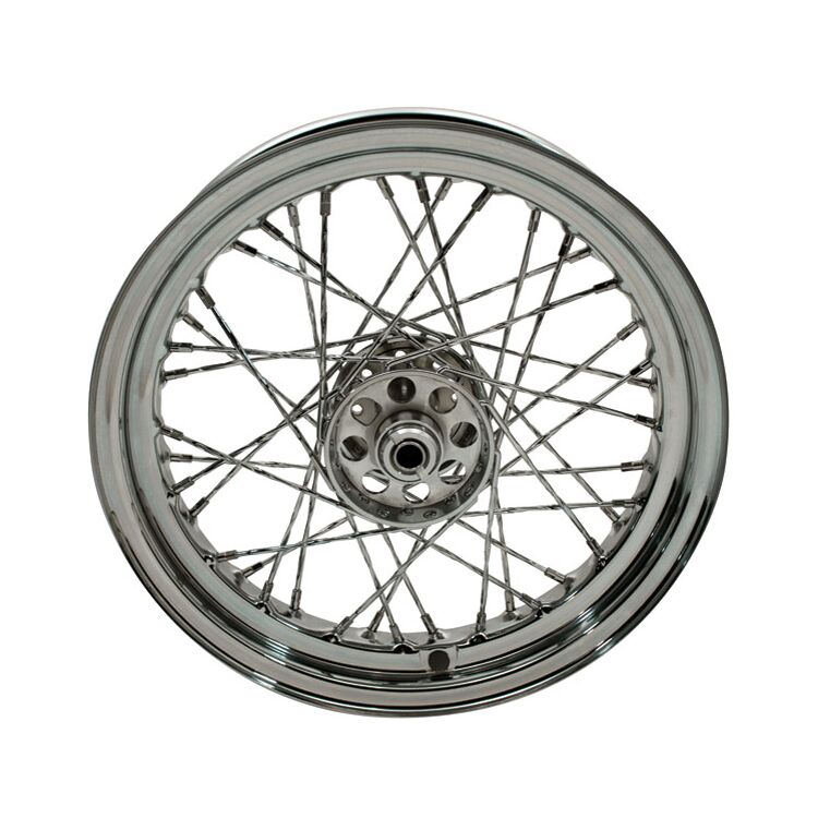 V-Twin Mfg. Chrome Twisted Spoke Chrome Rear Wheel For Harley Sportster 1954-1978