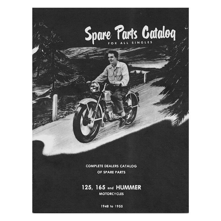 V-Twin Mfg. Spare Parts Catalog For Harley Hummer 1948-1955