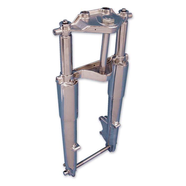 V-Twin Mfg. Fork Assembly With Chrome Sliders For Harley FL 1984-1999