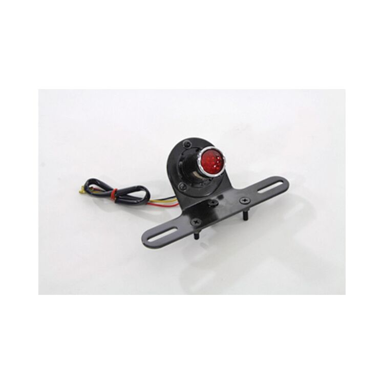 V-Twin Mfg. Black 1" Round Tail Lamp