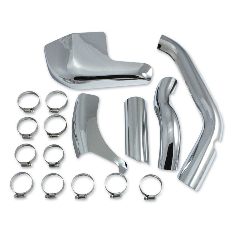 V-Twin Mfg. Exhaust Pipe Heat Shield Set For Harley FL 1970-1984