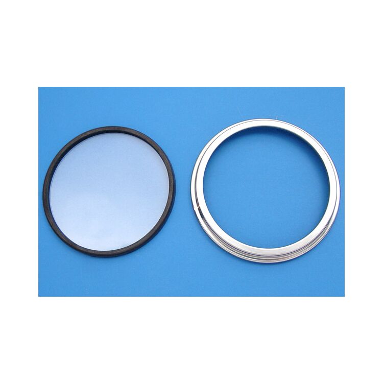 V-Twin Mfg. Speedo Bezel And Lens Kit For Harley FL 1948-1984