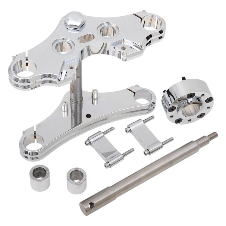 Accutronix Wide Glide Triple Tree Conversion Kit For Harley Dyna 2004-2005