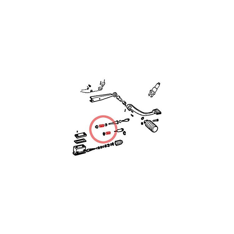V-Twin Mfg. Brake Plunger Return Spring For Harley FX 1982-1986