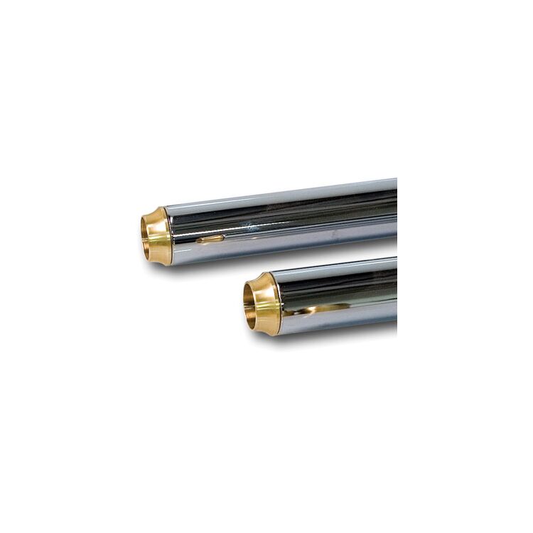 Paughco Brass Short Curve Exhaust Tips For 1 3/4" Diameter Pipes