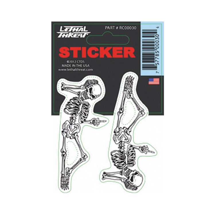 Lethal Threat Finger Skeleton Decal
