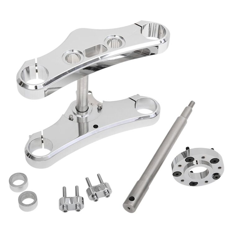 Accutronix Elite Smooth 49mm Triple Trees For Harley Dyna 2008-2017