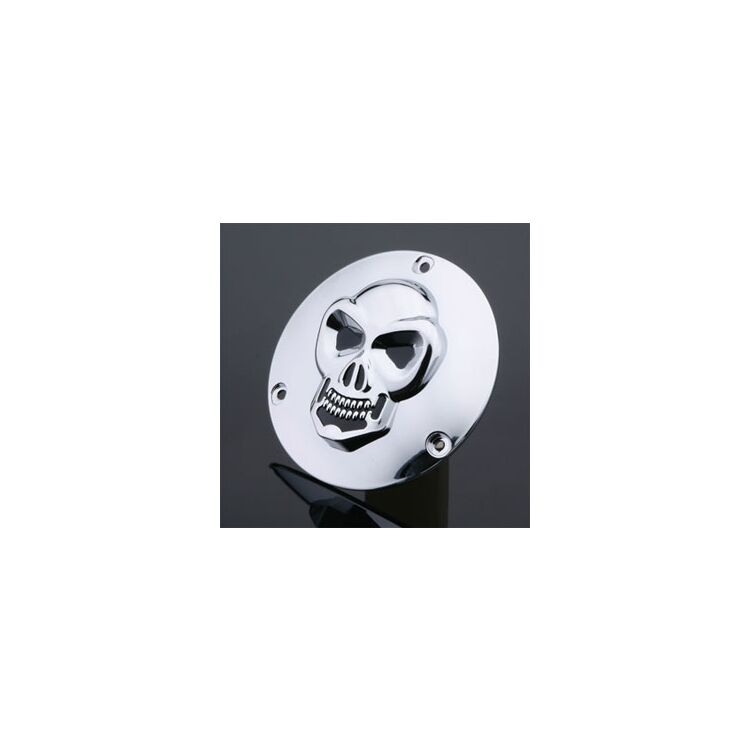 Drag Specialties 3-D Skull Derby Cover For Harley Big Twin 1970-1998
