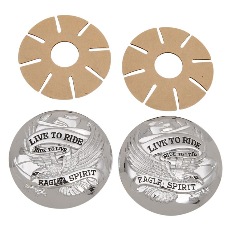 Drag Specialties "Eagle Spirit" Gas Cap Cover Set