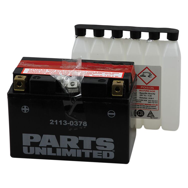 Parts Unlimited YTX12A-BS AGM Battery Kawasaki / Suzuki